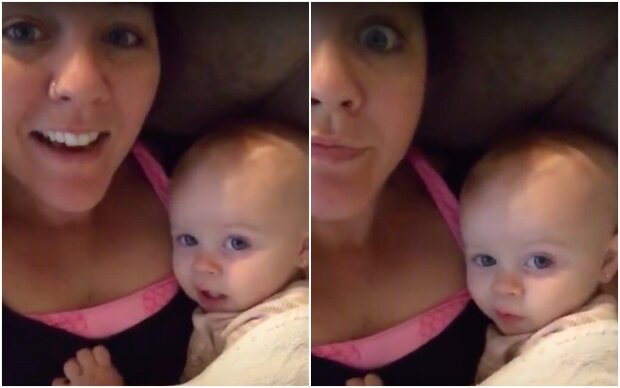 Mom said to her daughter, "I love you." Daughter showed how she felt about her mom and wasn't afraid of the camera