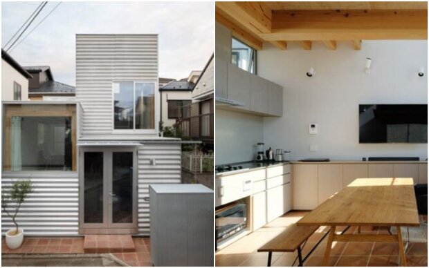 On a small plot of land stands a modern house with an area of 26 square meters. What does it look like inside