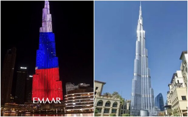 "Disgraceful." Burj Khalifa illuminated with the colors of the Russian flag: Yevheniya Emerald, Andriy Bednyakov, and other Ukrainians react angrily