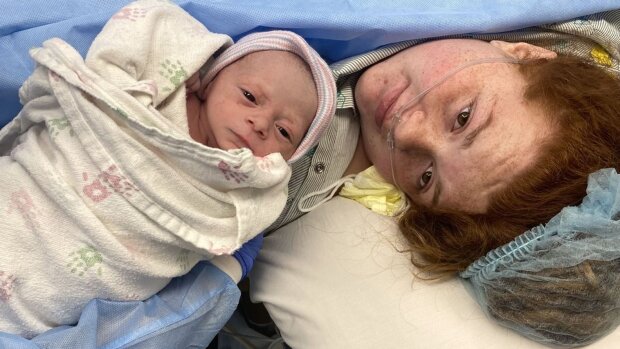 A 44-year-old woman who didn't notice her pregnancy gave birth while on vacation